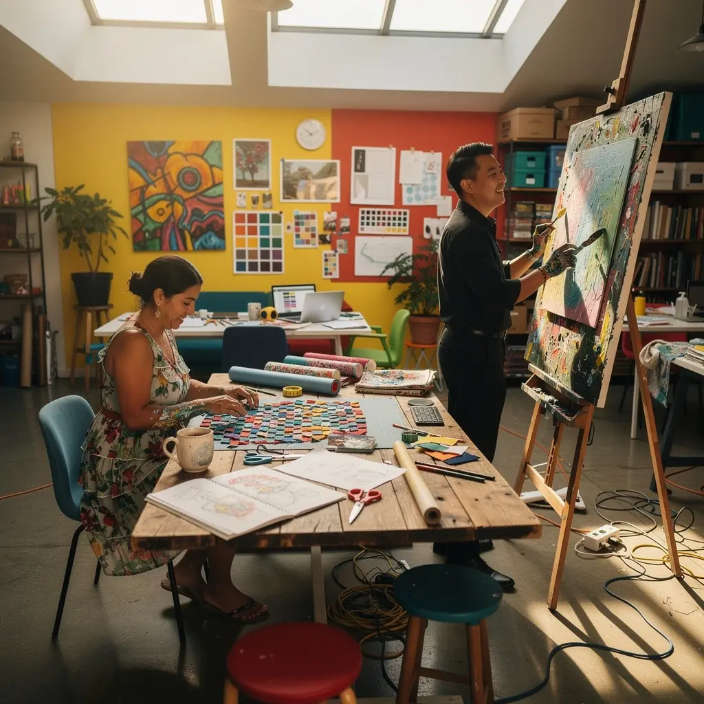 Widok na biuro z dużymi oknami, które zapewniają naturalne światło oraz spełniają wymagania estetyczne marki.